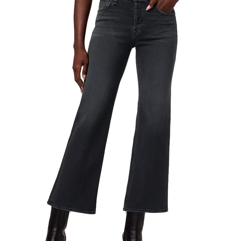 NWT $195 Hudson Rosie Wide Leg Ankle  Jean - Ash Black - Picture 3 of 11